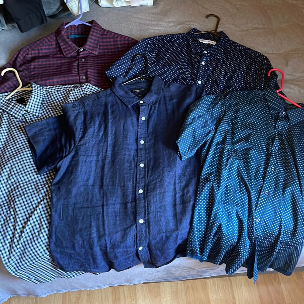 (Lightly Worn) Short Sleeve Button Down Shirts -5-